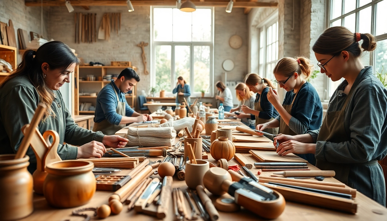 Engage in craft training colorado with artisans collaborating in a bright workshop.