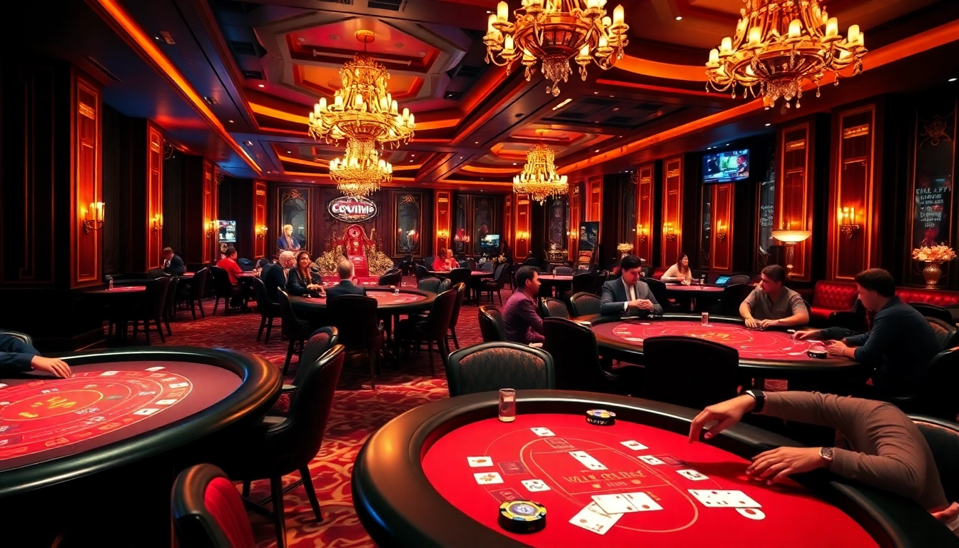Dynamic poker game action at the 98win club with engaged players and vibrant casino ambiance.