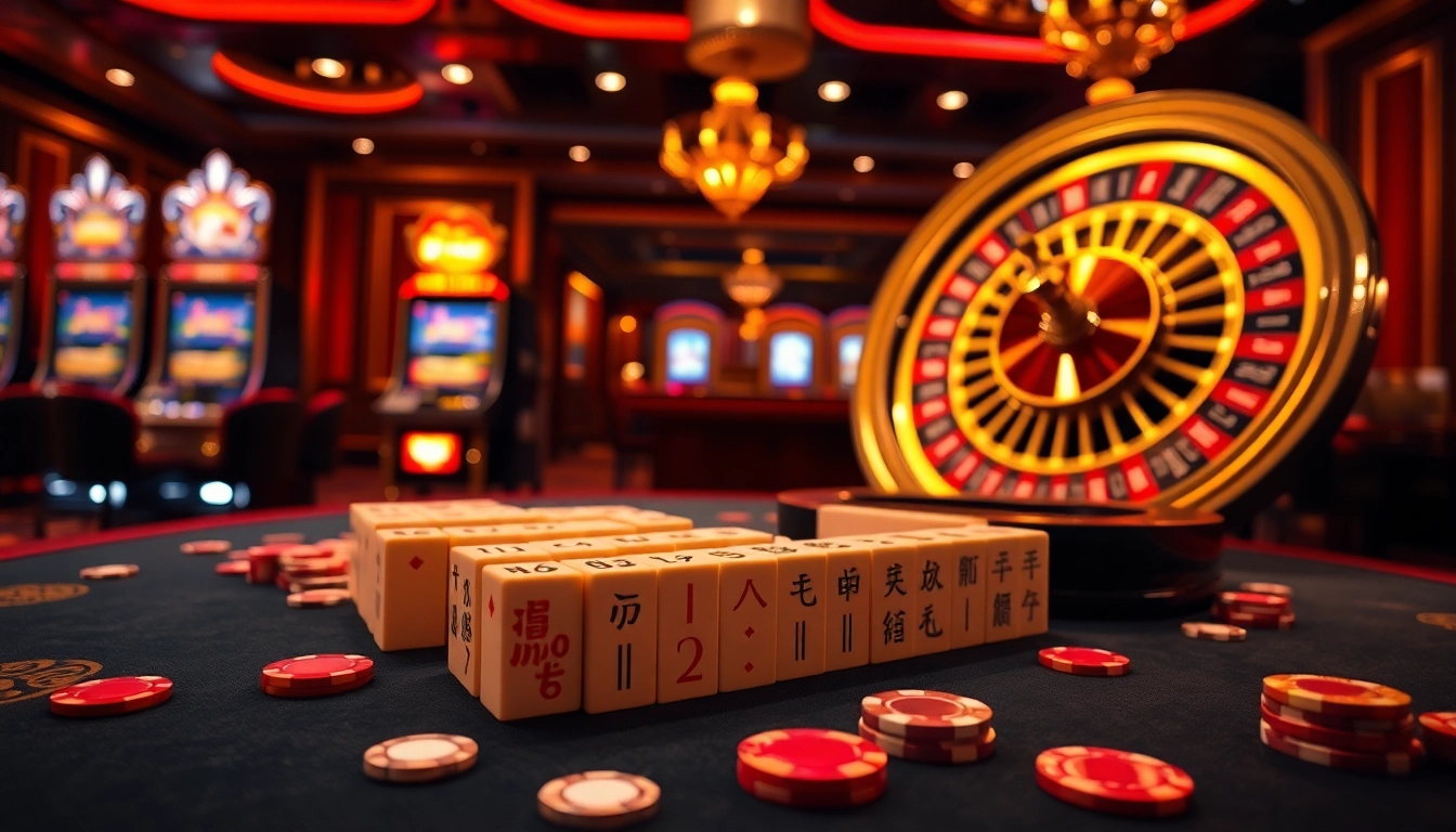 Play link mahjong at an upscale casino with vibrant tiles and thrilling gameplay.