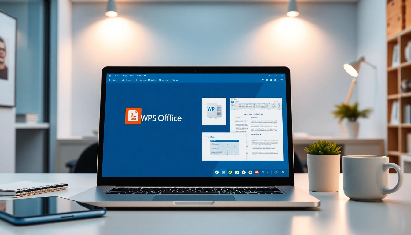 在现代数字化工作空间中探索 WPS下载，展示生产力工具与简洁设计。