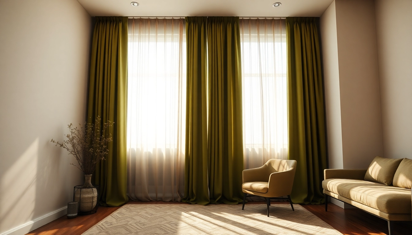 Fluweel stretch stof gordijnen in een elegante interieursetting die warmte en luxe uitstralen.