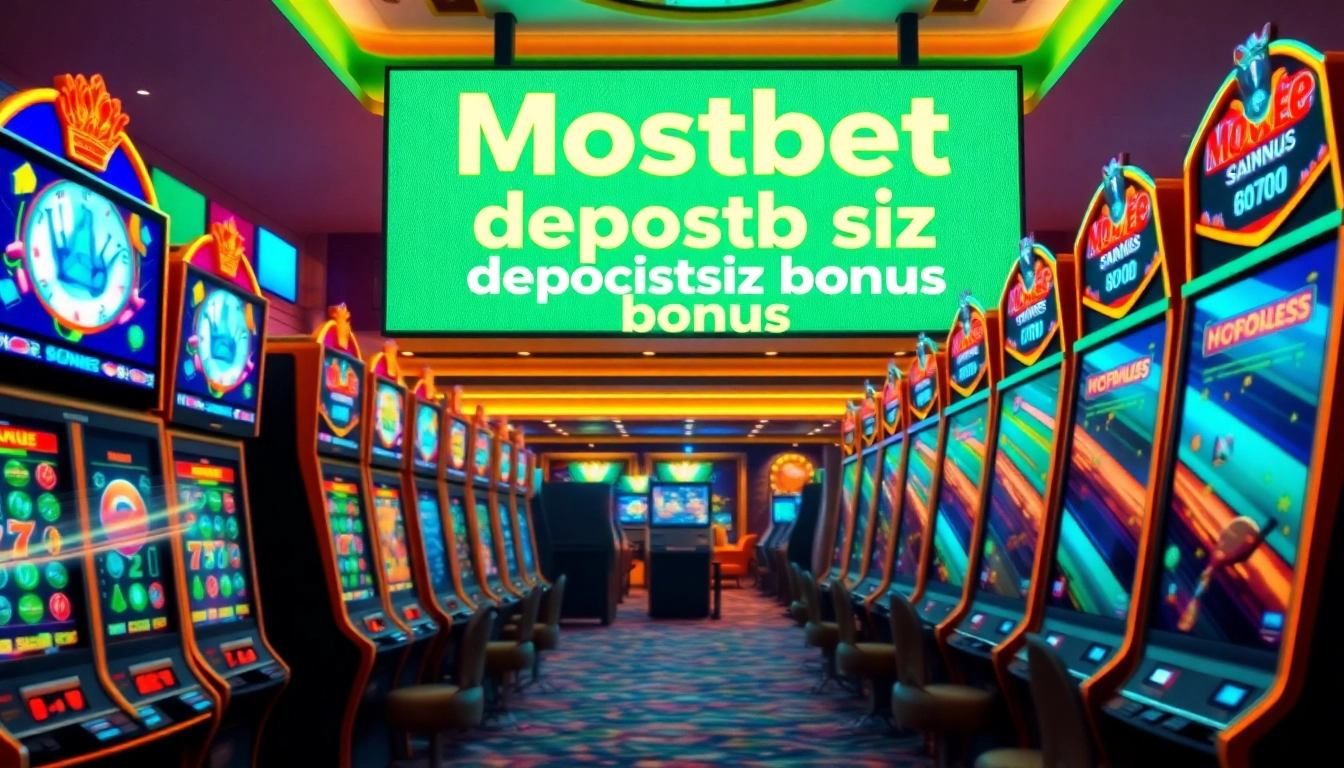Mostbet depozitsiz bonusu ilə pulsuz fırlanma kampaniyasını təqdim edən kazino mühiti.