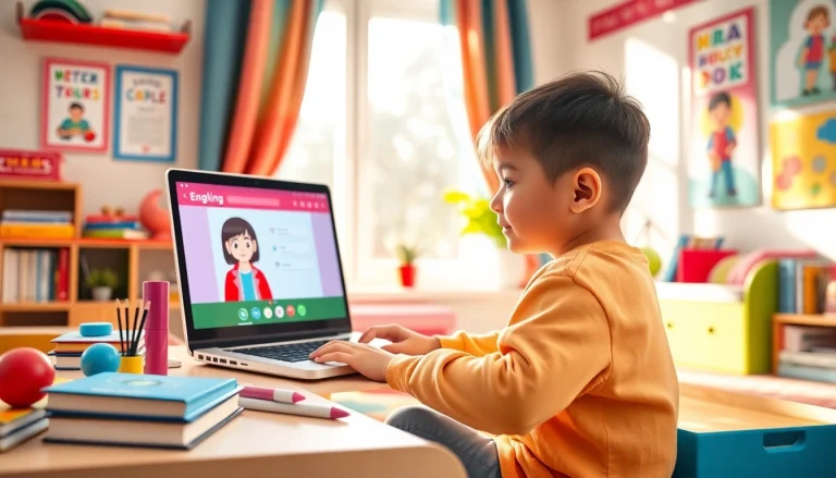 QQキッズ 効果でオンライン英語を学ぶ子ども。魅力的なレッスンを楽しんでいます。