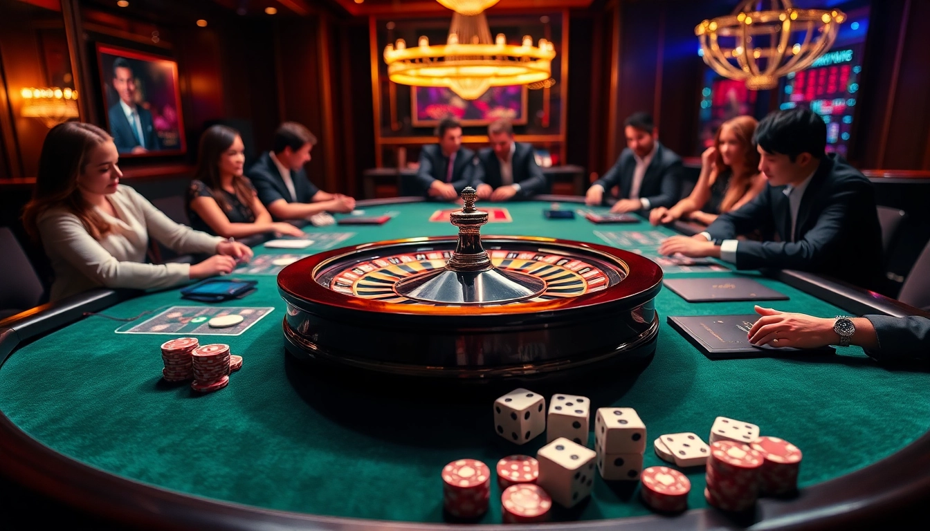 Experience the excitement of oxplay at a vibrant casino table with chips and cards.