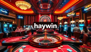 Experience the thrill of gambling at Haywin with exciting casino tables and vibrant slot machines.