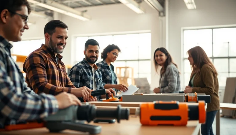 Enhancing skills in construction workforce development during a training session.