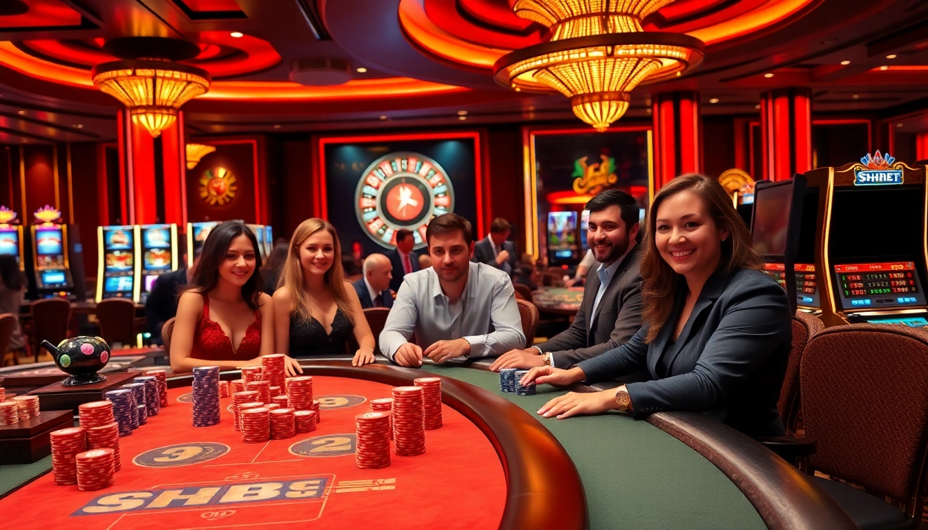 Shbet casino scene showcasing vibrant tables, professional dealers, and thrilling gameplay.