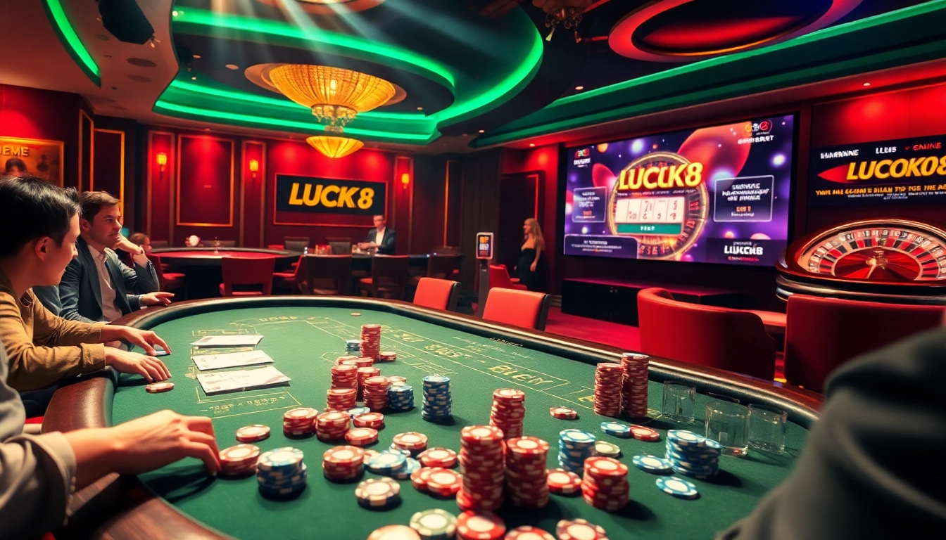 Experience LUCK8 with vibrant casino tables and exciting online betting action.
