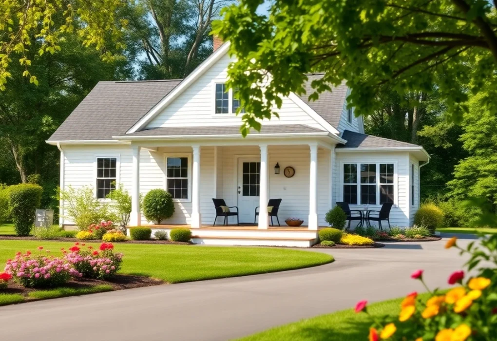 Cape Style Home In-Law Addition showcasing inviting exterior features in a beautiful suburban neighborhood.