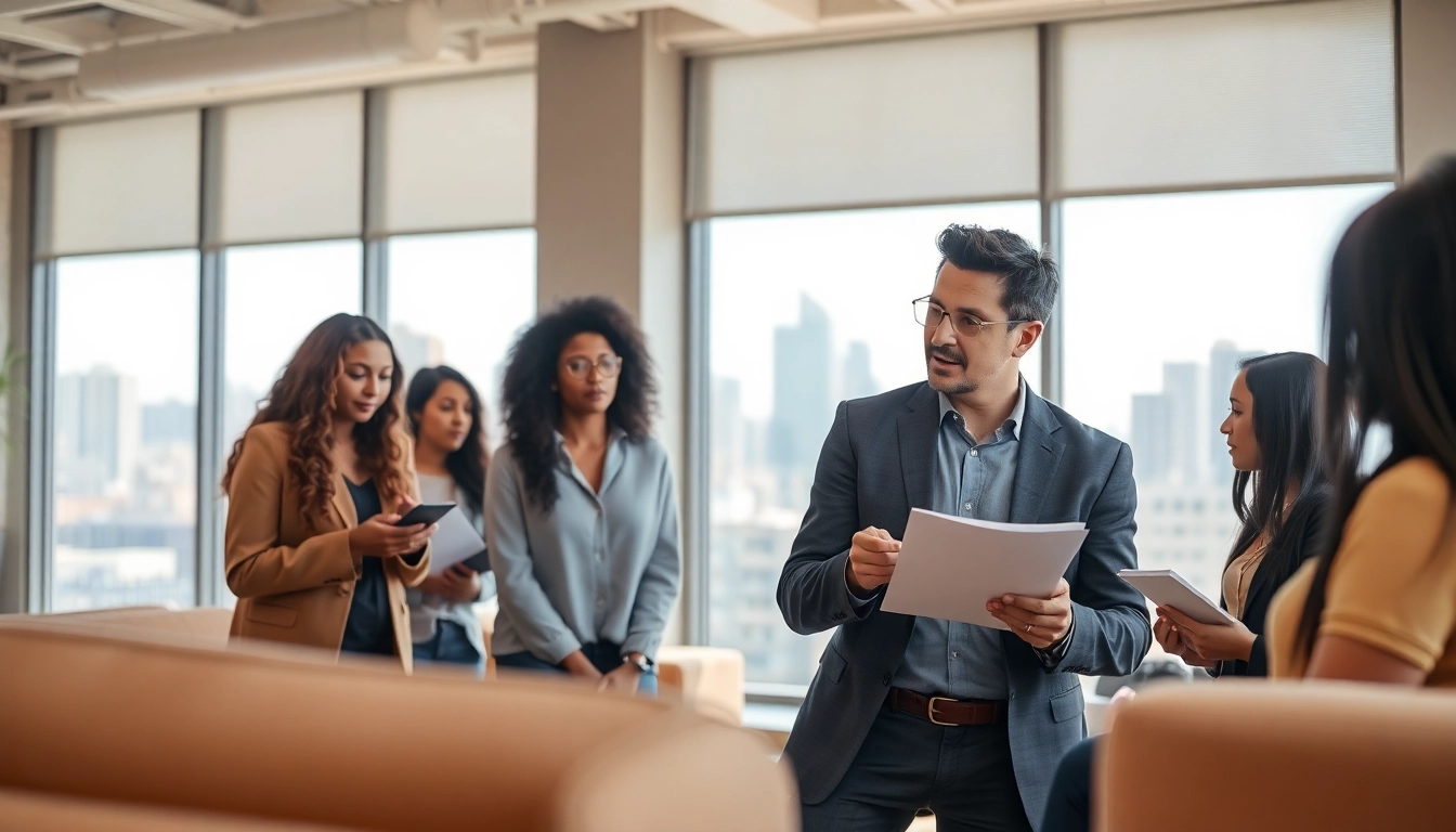 Engaging business coach los angeles facilitating a strategy session with clients.