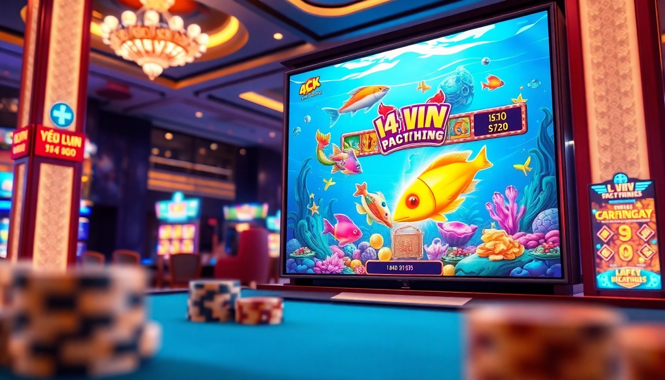 Engaging scene of bắn cá đổi thưởng game with vibrant underwater visuals and exciting fish characters.