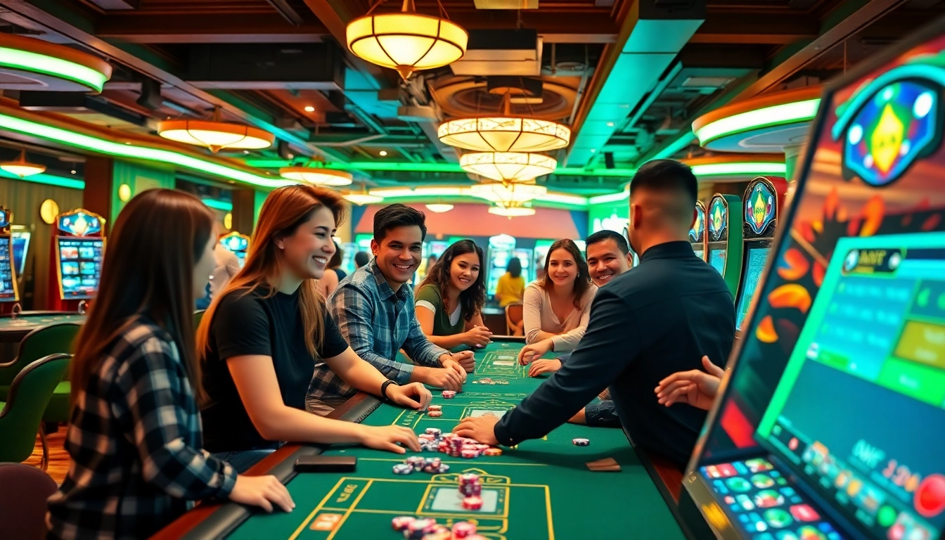 Engaging scene of safe betting activities at 슈어맨's vibrant casino-themed playground.