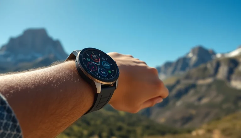 Showcasing the innovative features of the Explorer Plus GPS Smart Watch on an active wrist.