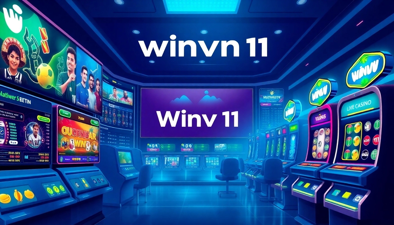 Winvn 11 online gaming platform showcasing exciting betting options.