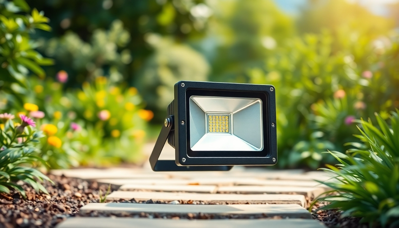 Verlicht een tuin met een krachtige led breedstraler die helder en uitnodigend licht verspreidt.