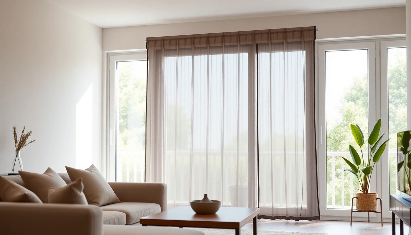 Moskitiery na drzwi balkonowe w nowoczesnym wnętrzu z elegancką siatką plisowaną.