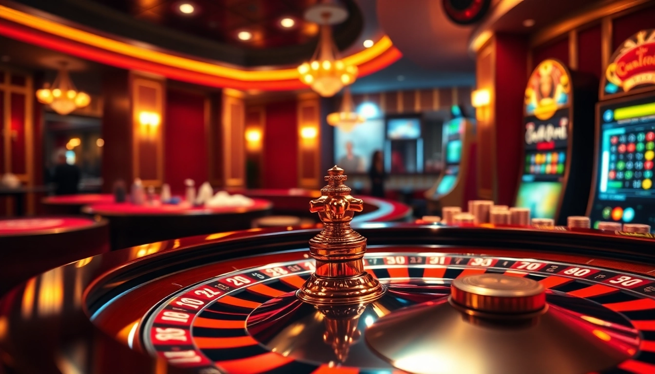 Vivez l'excitation du meilleur casino en ligne avec des jetons de poker vibrants et une roulette.